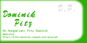 dominik pitz business card